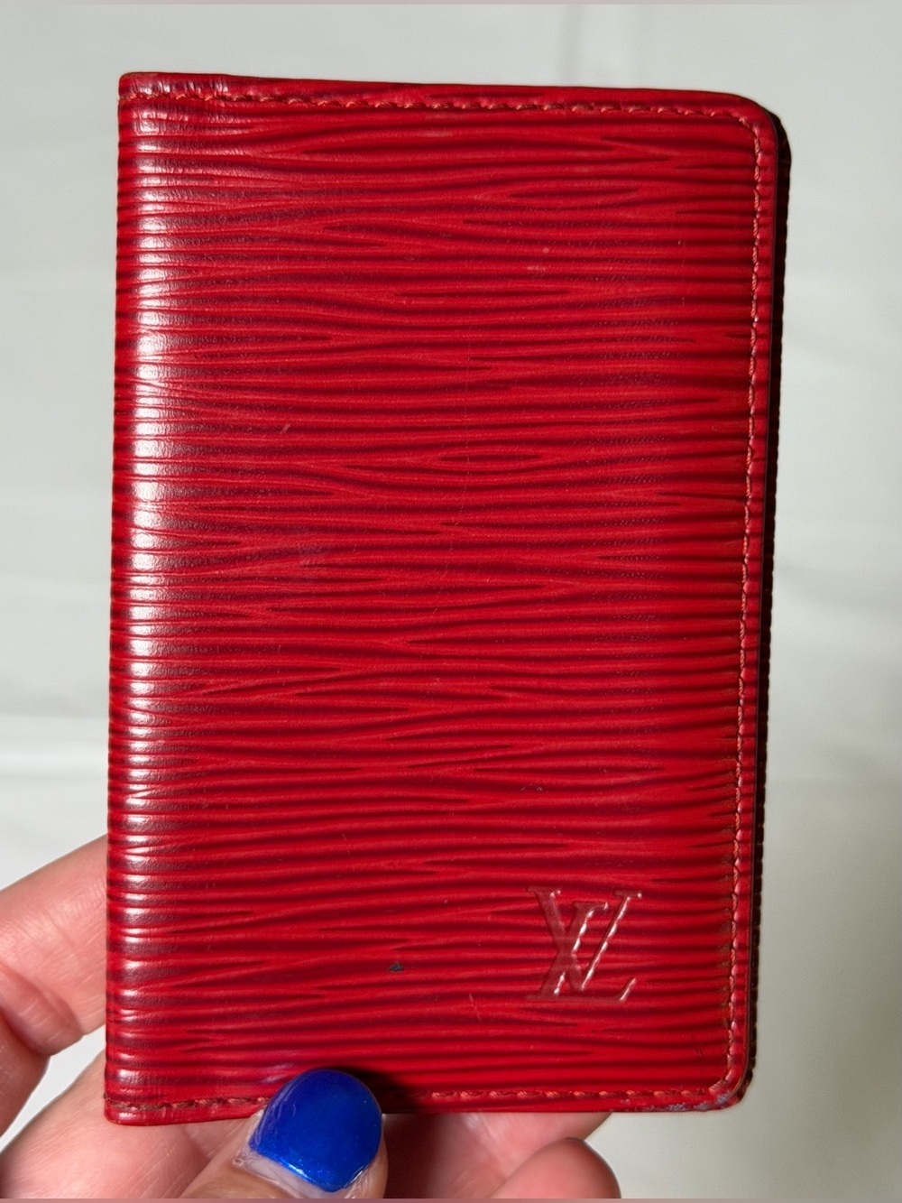 Louis Vuitton red epi leather pocket organizer